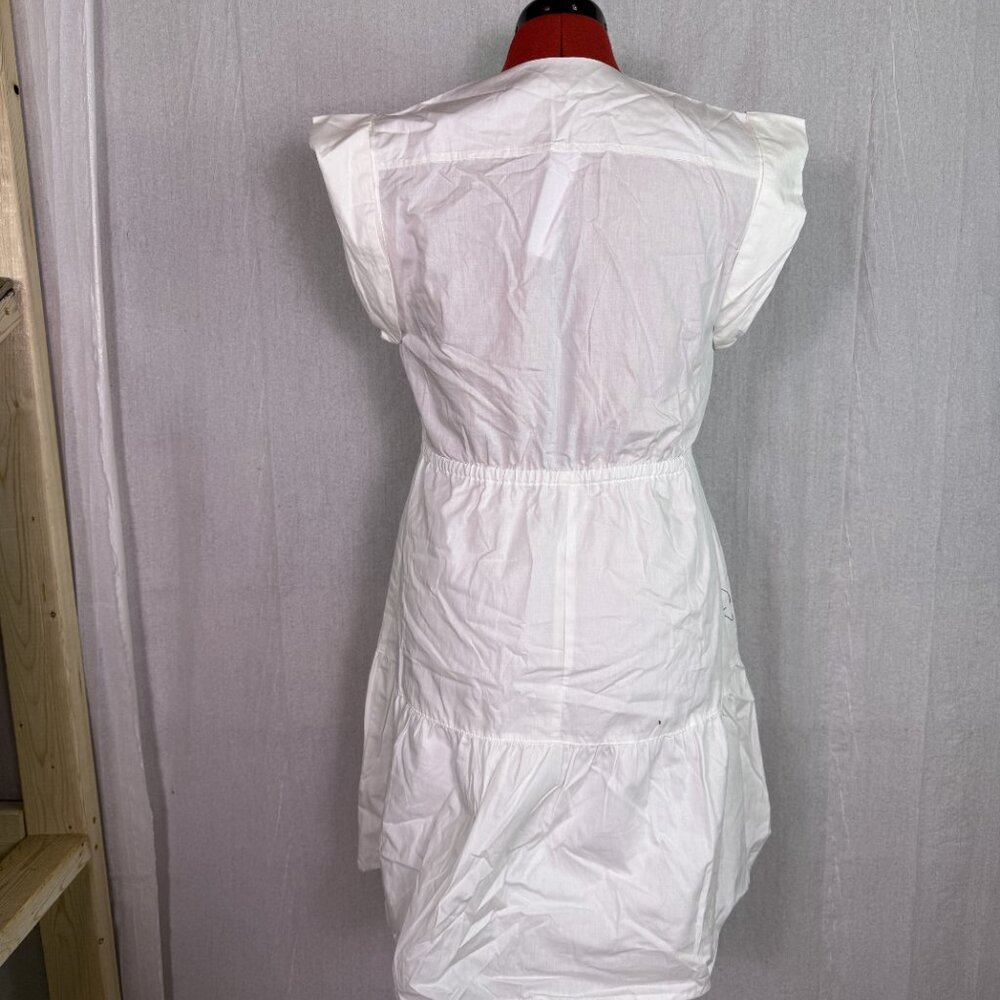 Steve Madden Women's Elastic Waist Sleeveless Mini Dress Size L White NWT E976 - Picture 5 of 12